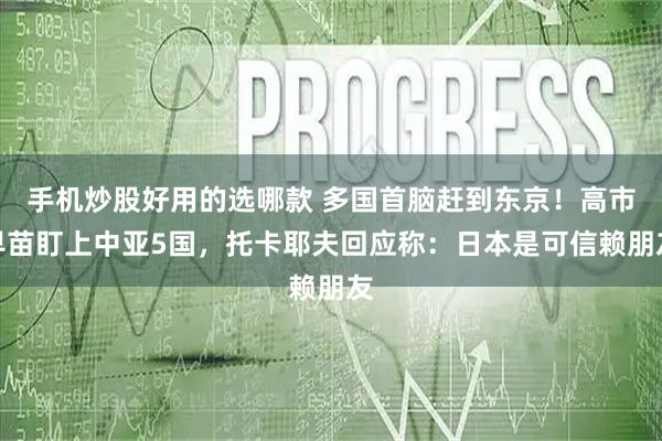 手机炒股好用的选哪款 多国首脑赶到东京！高市早苗盯上中亚5国，托卡耶夫回应称：日本是可信赖朋友